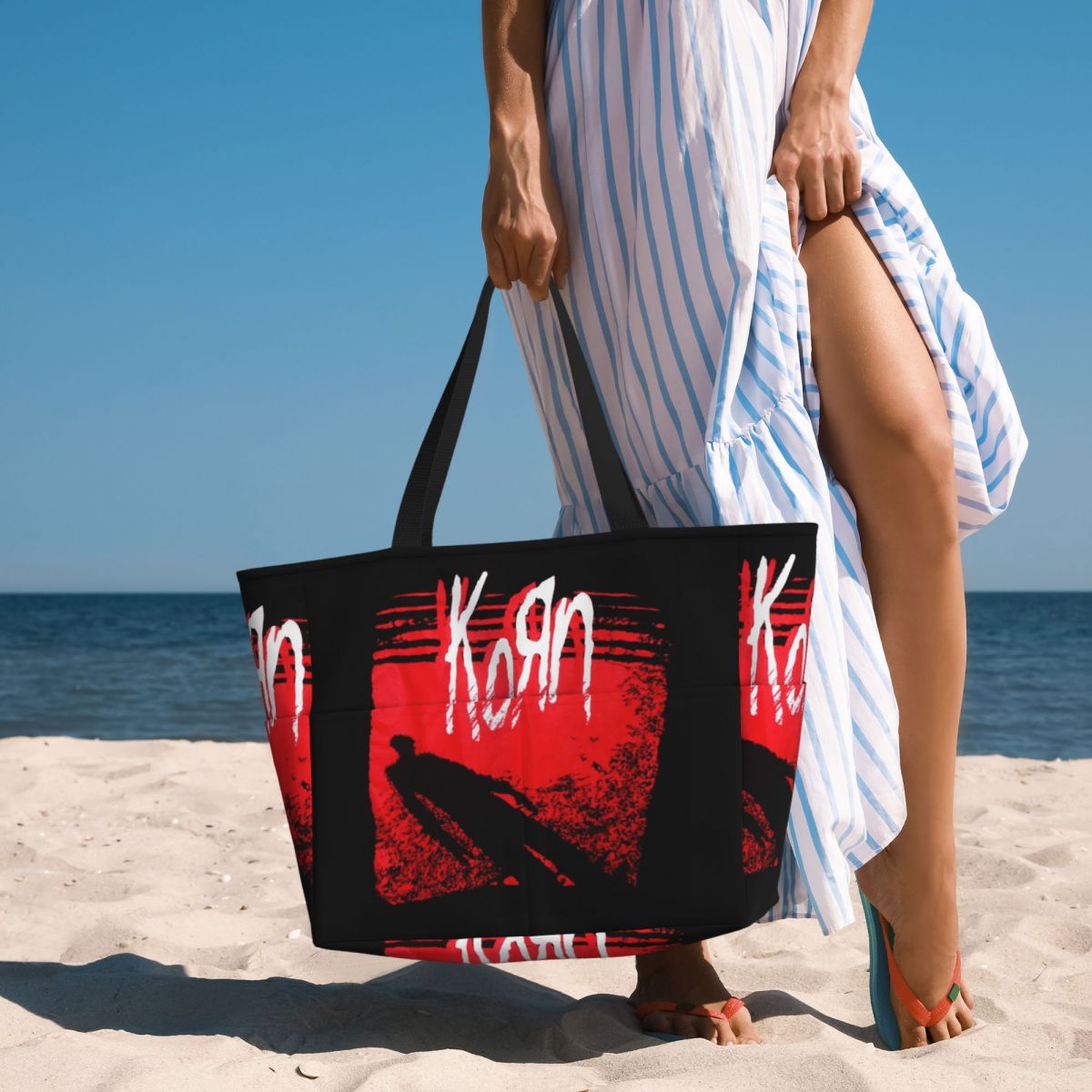 Yoga Fitness Music - Korn Metal Rock Music Beach Tote