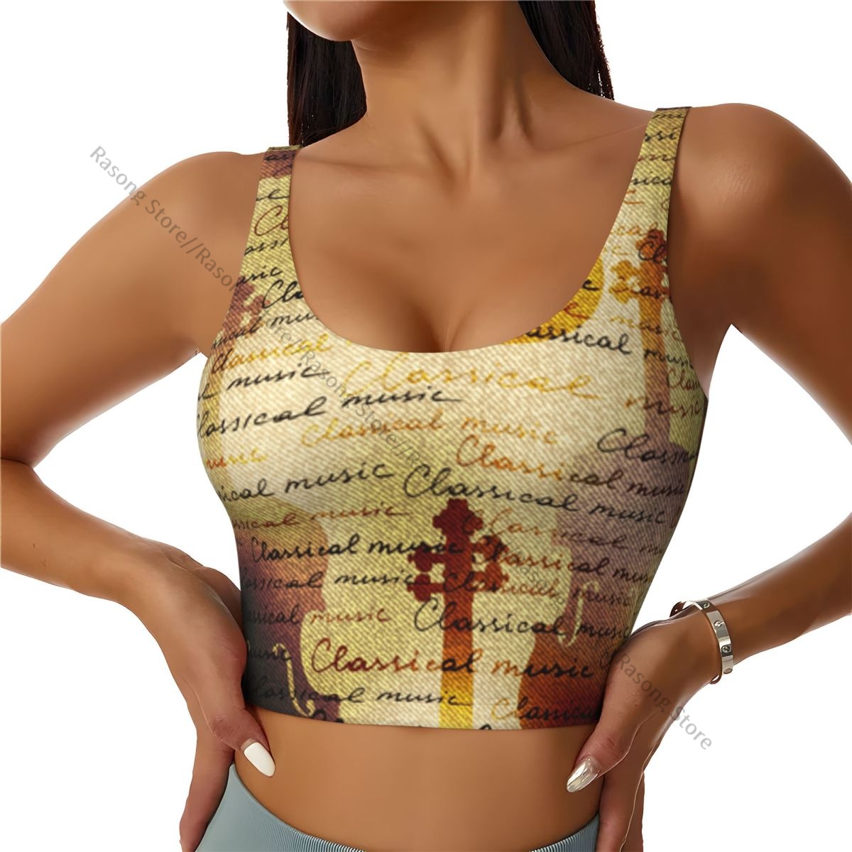 Yoga Fitness Music - Sports Bra Women Running Yoga Clothes