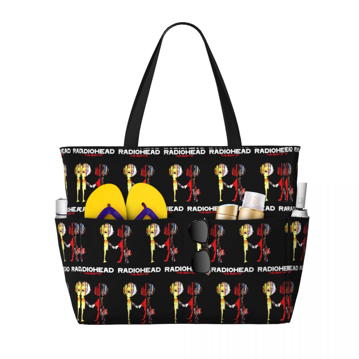 Yoga Fitness Music - Radiohead Band Music Beach Tote Bag