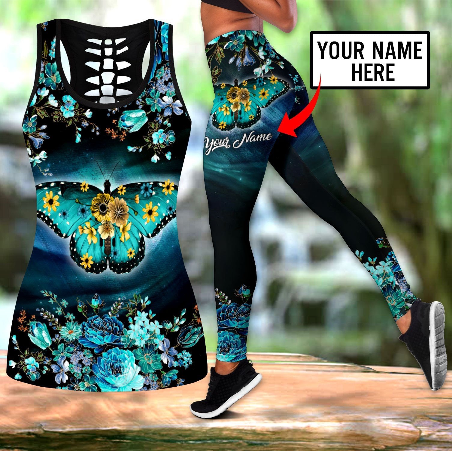 Custom Name Butterfly 3D Print - Yoga Fitness Name ulasan dan harga
