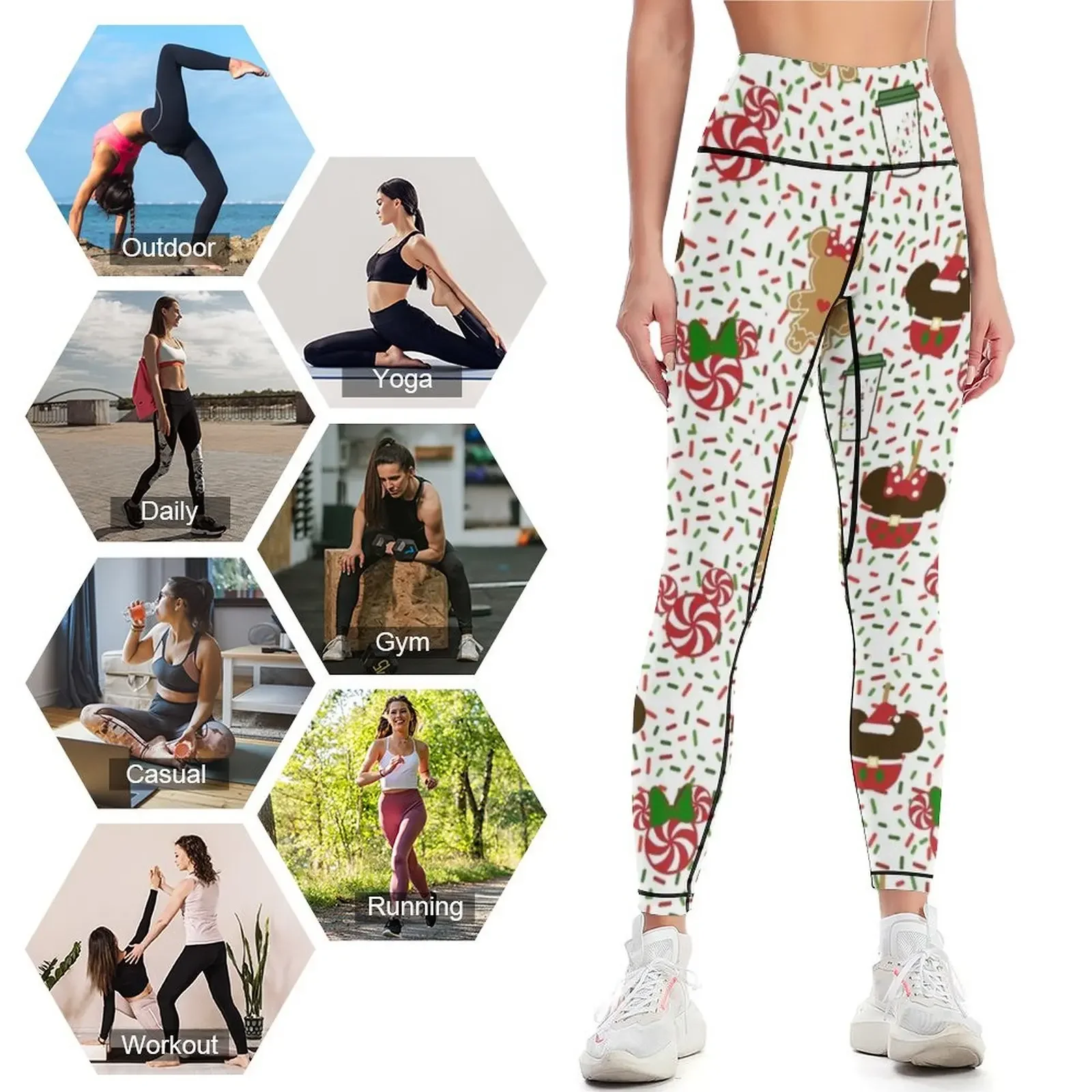 Magical Holiday Snacks Legging - Yoga Fitness Holiday ulasan dan harga
