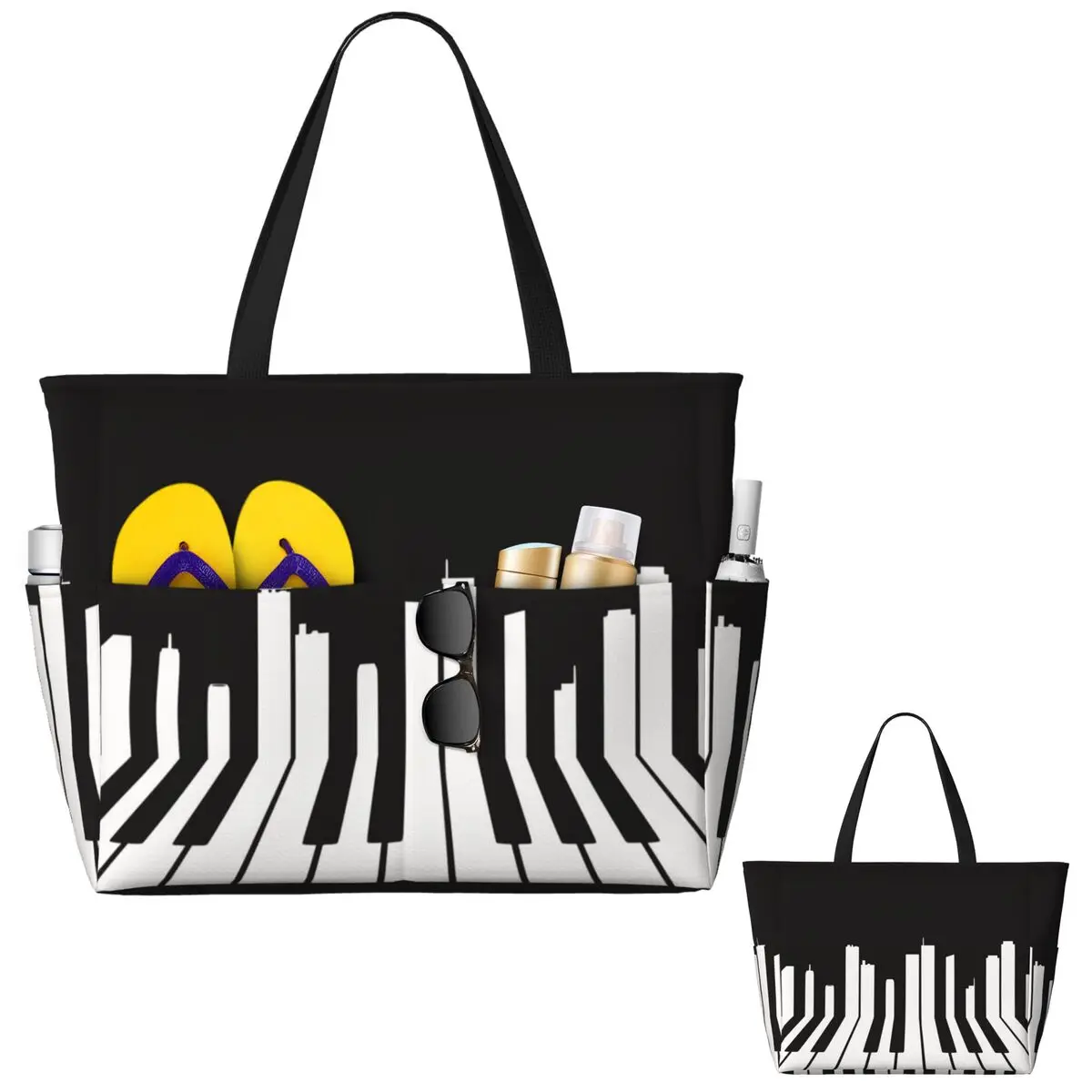 Piano City Music Beach Tote Ba - Yoga Fitness Music ulasan dan harga