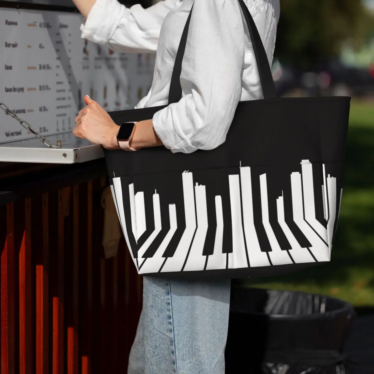 Piano City Music Beach Tote Ba - Yoga Fitness Music ulasan dan harga