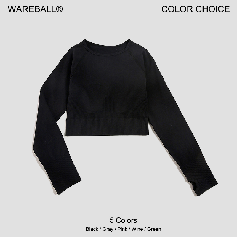 Women's Shirt Seamless Crop To - Yoga Fitness Hk ulasan dan harga