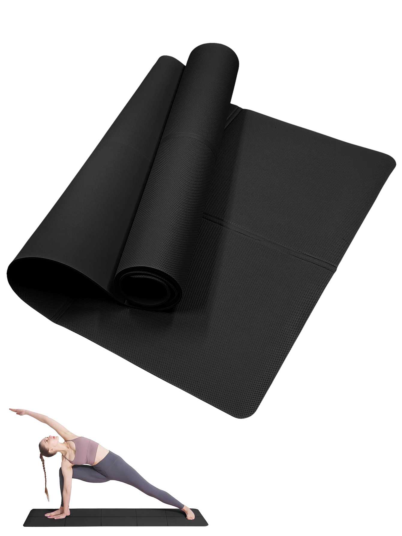 Foldable Yoga Mat Black Eco Fr - Thick Yoga Mat ulasan dan harga