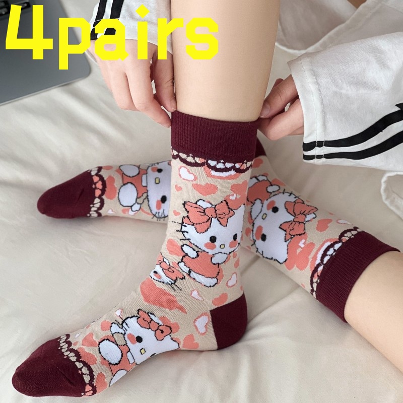 4 pairsof HelloKitty anti slip - Yoga In Fitness First ulasan dan harga
