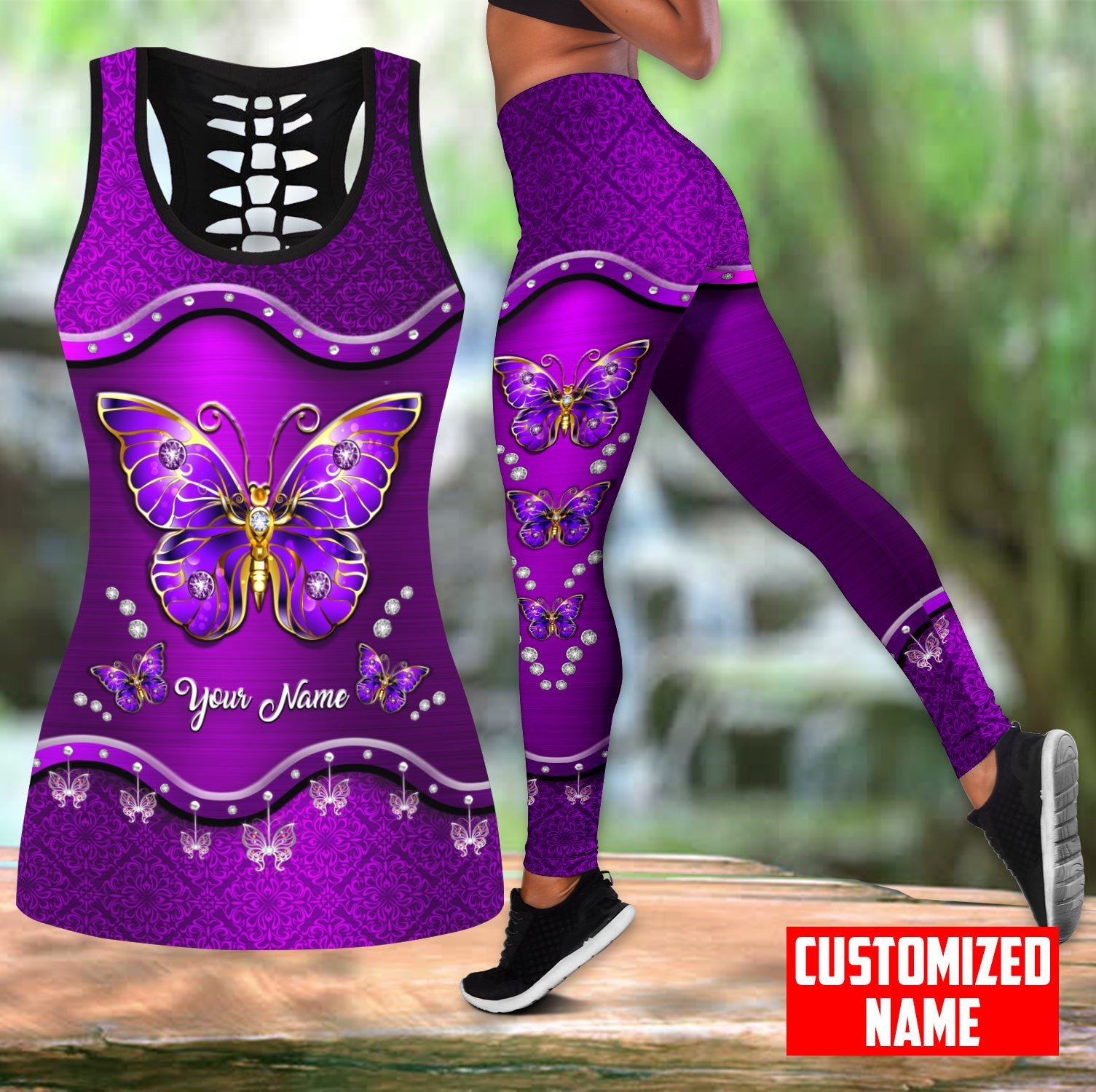 Personalized Name Butterfly 3D - Yoga Fitness Name ulasan dan harga