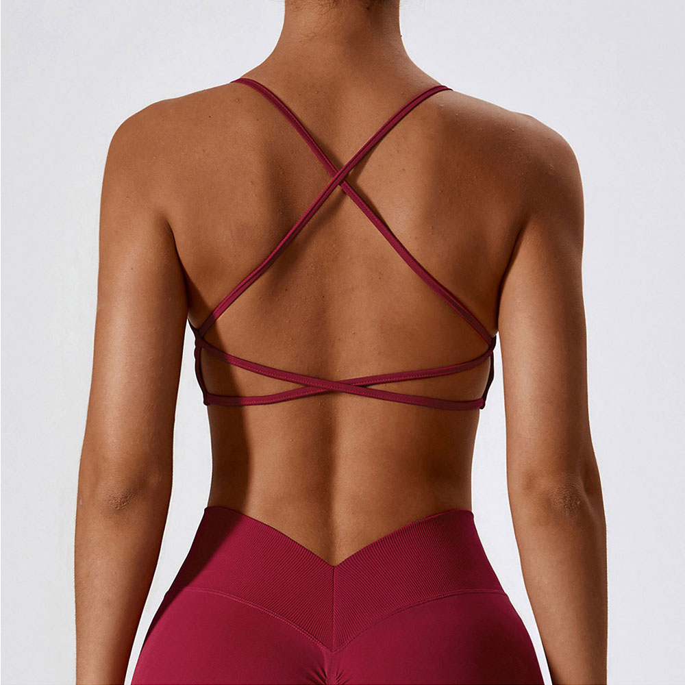 Women Cross Strap Sports Bra W - Yoga Fitness Up ulasan dan harga