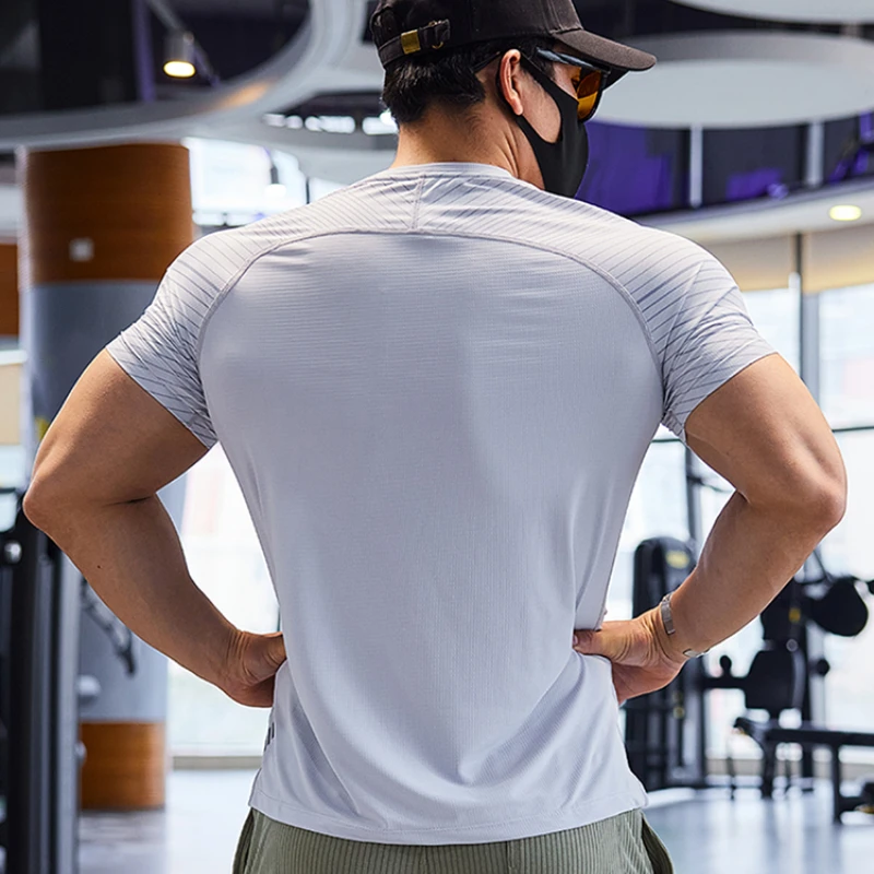 Men Sports T-shirt Dry Fit Sho - Yoga Fitness Wear ulasan dan harga