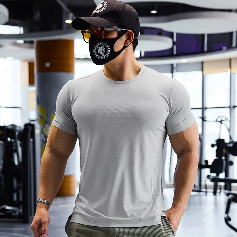 Men Sports T-shirt Dry Fit Sho - Yoga Fitness Wear ulasan dan harga