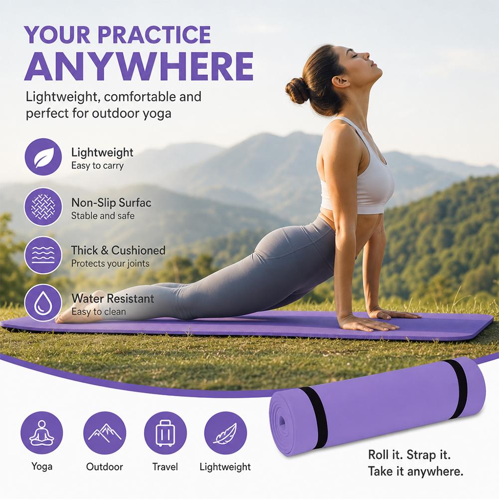 1/2Pcs Thick Yoga Mat Anti-ski - Thick Yoga Mat ulasan dan harga